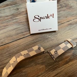 Spark*l Band; up-cycled Louis Vuitton Daimer Azure, Apple Watch band (31-41 MM)
